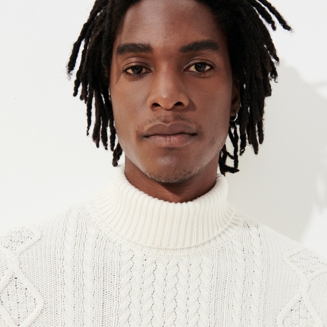 Men Cotton Cashmere Turtle Neck Sweater - 5
