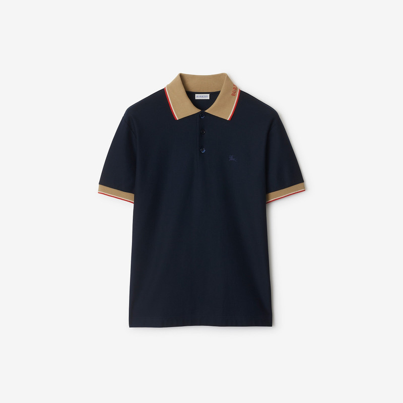 Logo Collar Cotton Polo Shirt 1
