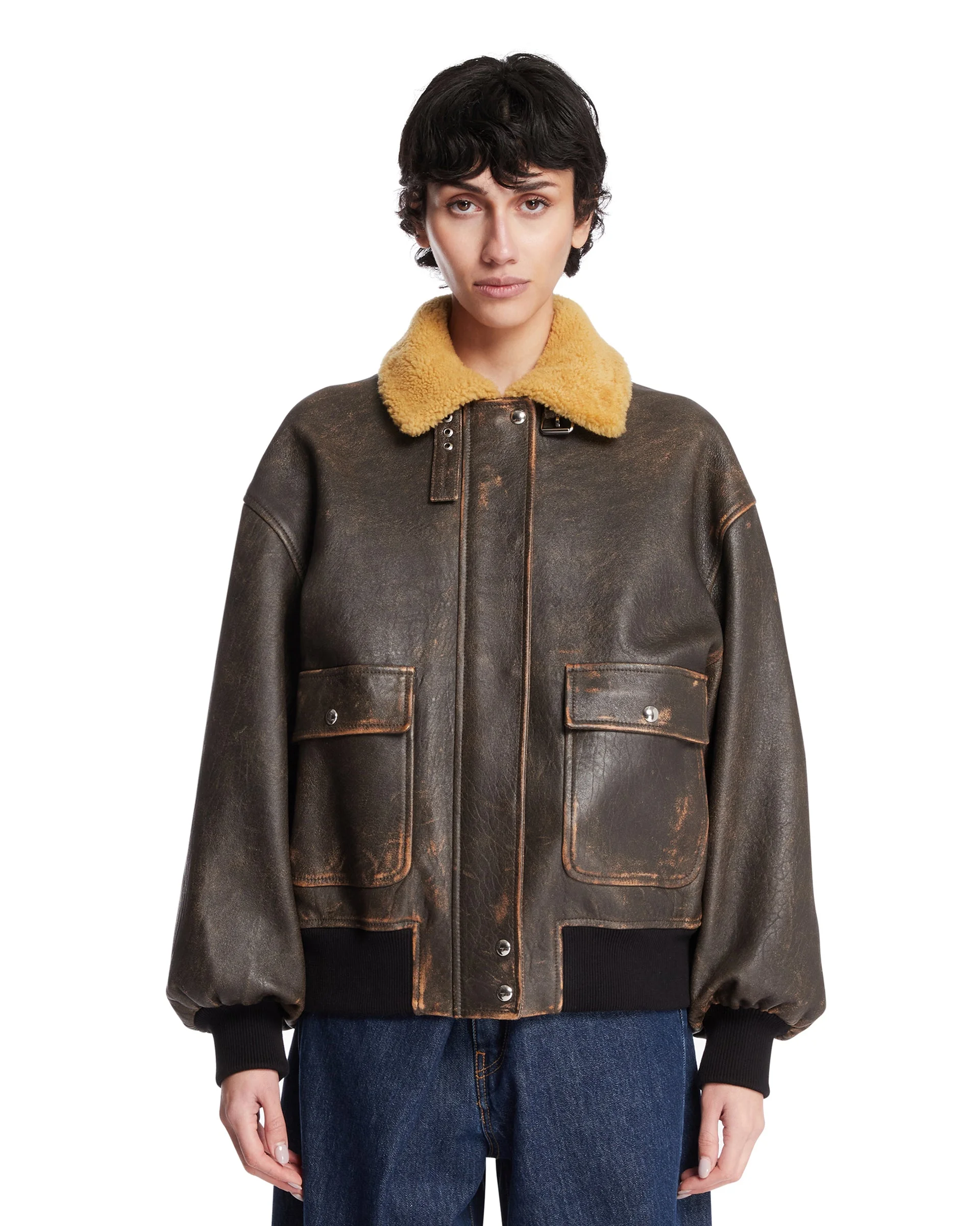 Brown Sandor Aviator Jacket - 1