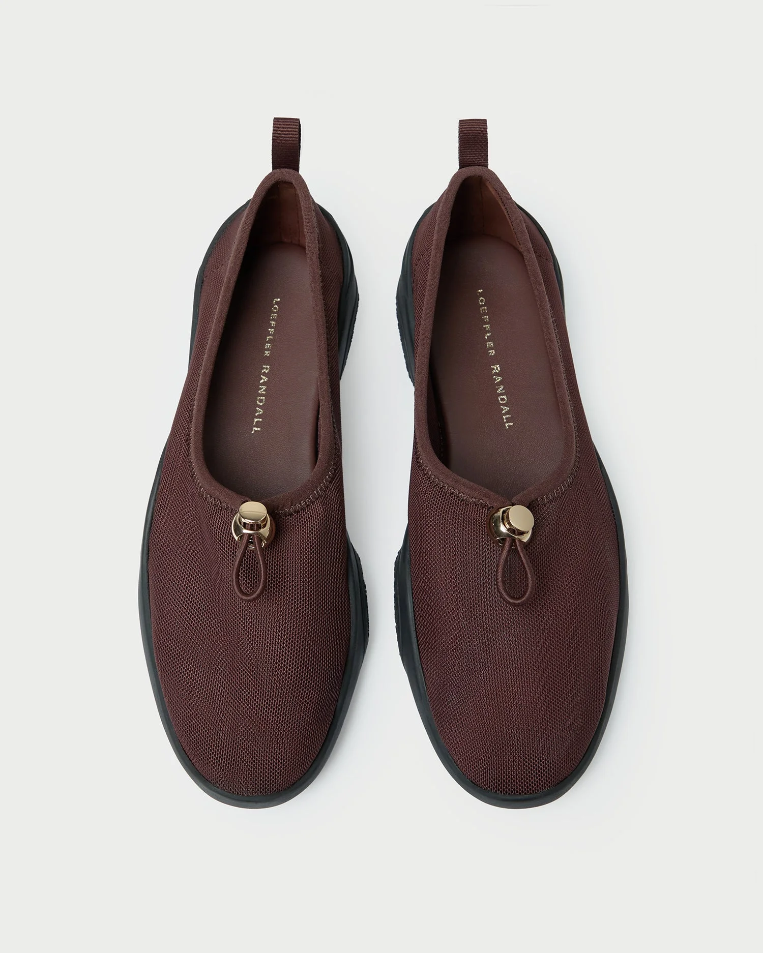 Raina Dark Brown Mesh Flat - 1