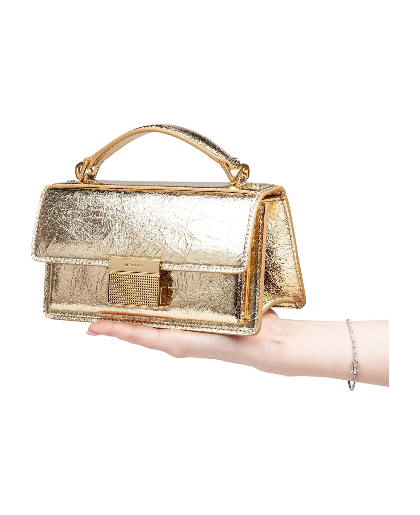 Golden Goose Venezia Small Handbag In Gold Color Leather - 2