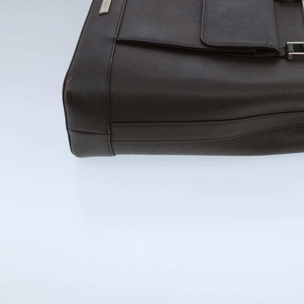 Burberry Hand Bag Leather Brown Silver - 3