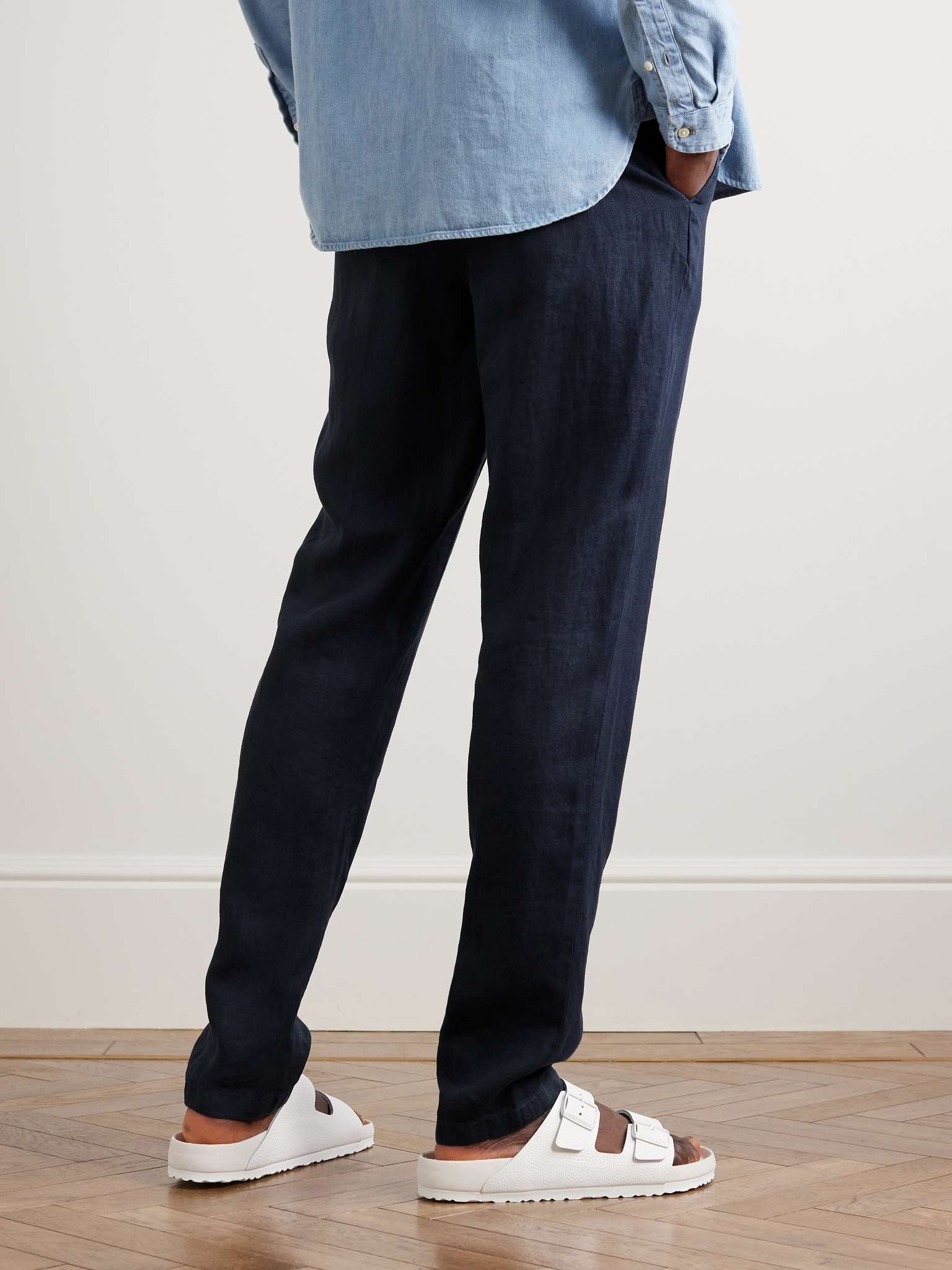Griffon Slim-Fit Linen Trousers - 4