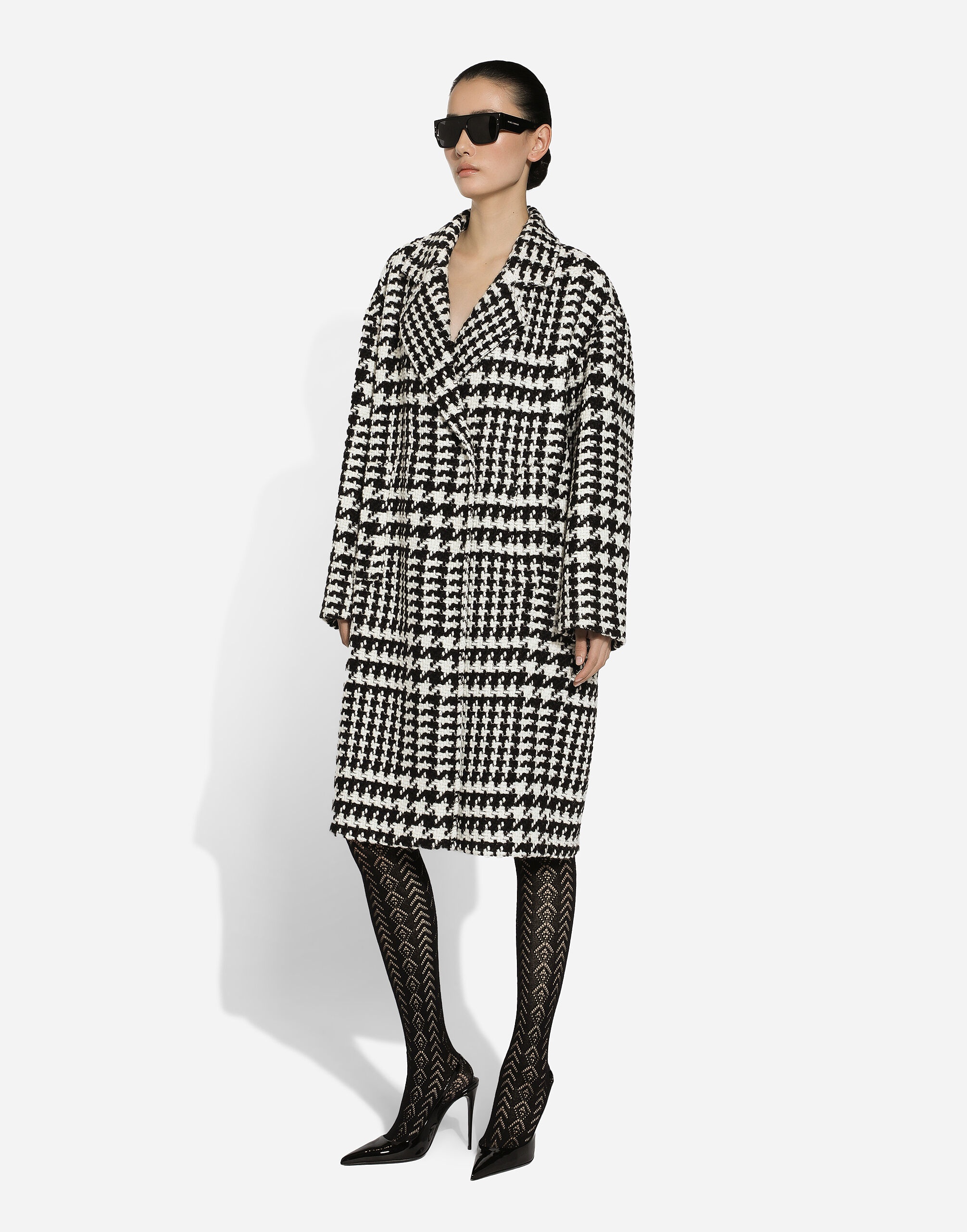 Oversize houndstooth coat - 5