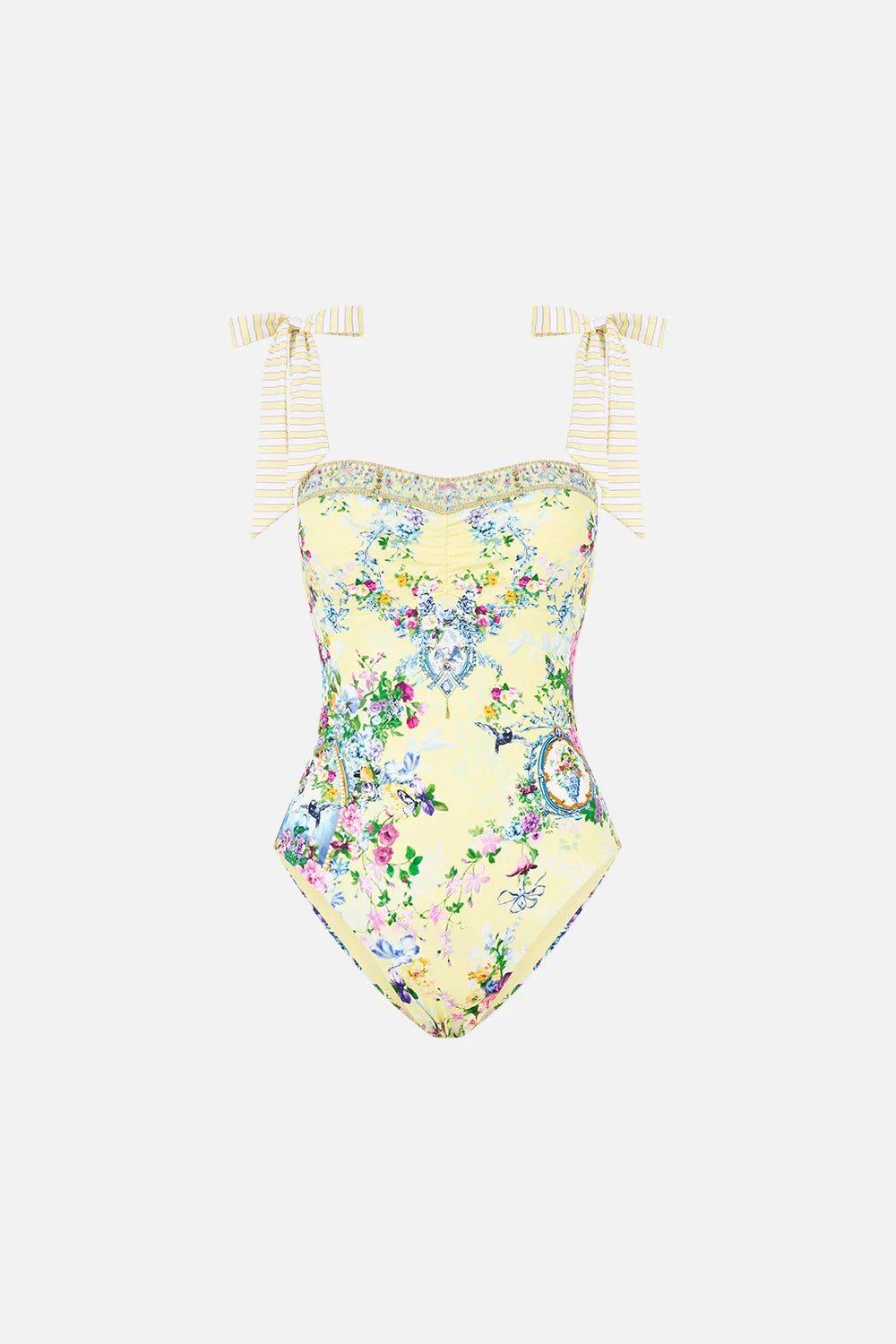 PANELLED BODICE ONE PIECE W TIE STRAPS CHINOISERIE CHILD - 1