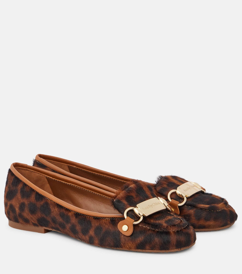 Signature calf hair ballet flats - 1