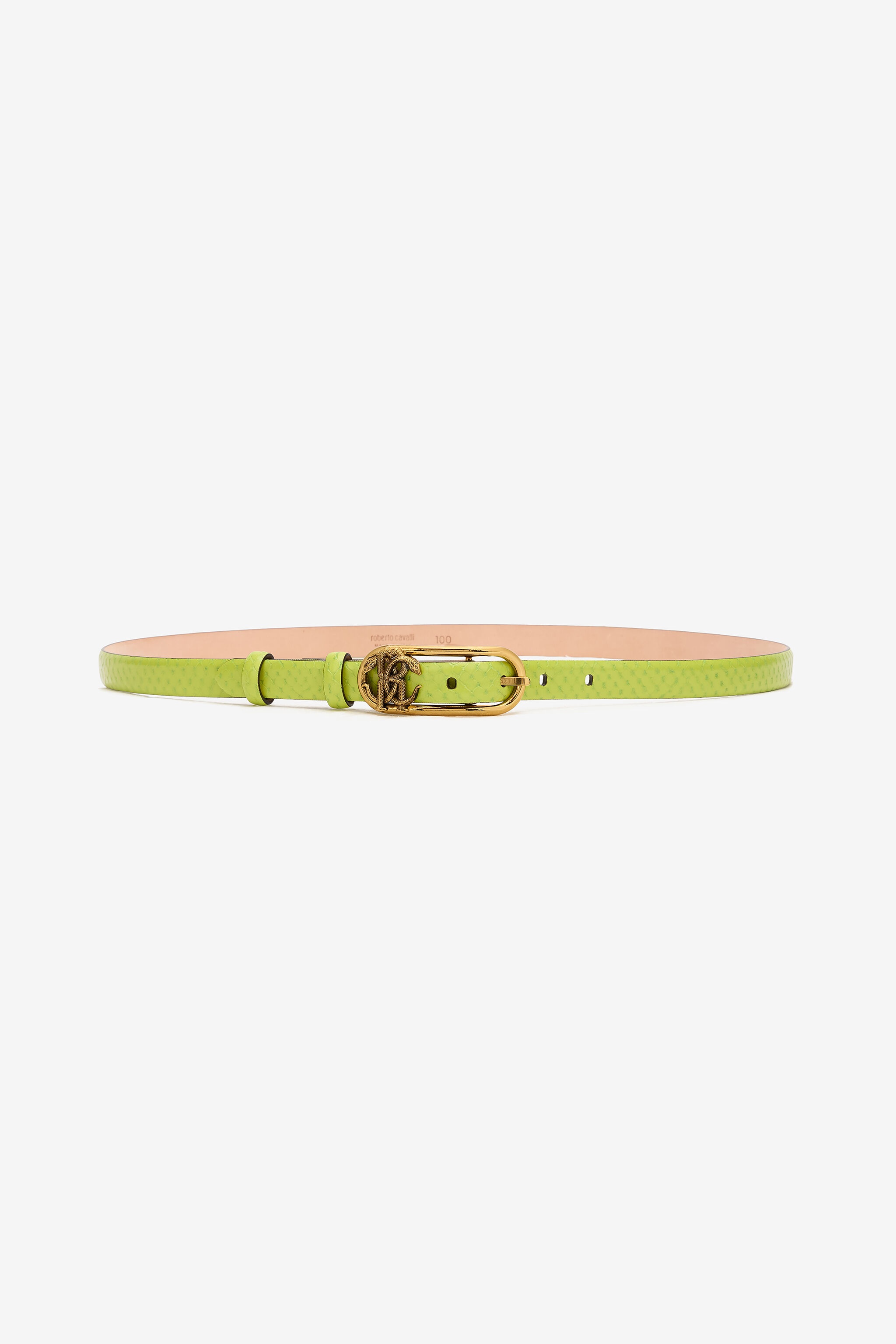 Snake-Effect Belt With Mirror Snake Monogram - 1