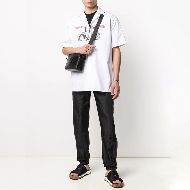 Men's Off-White SS21 Logo Sports Pants/Trousers/Joggers Black OMCJ001R21FAB0021001 - 2