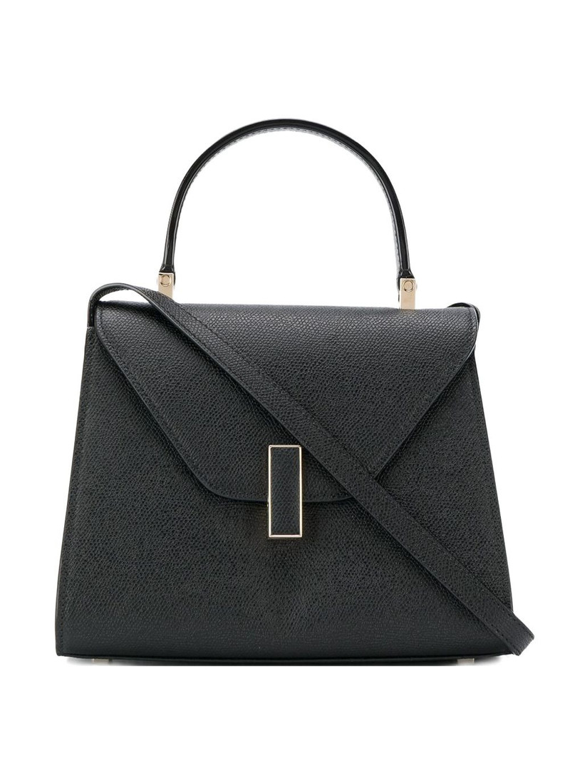 small leather-coated clasp tote bag 1
