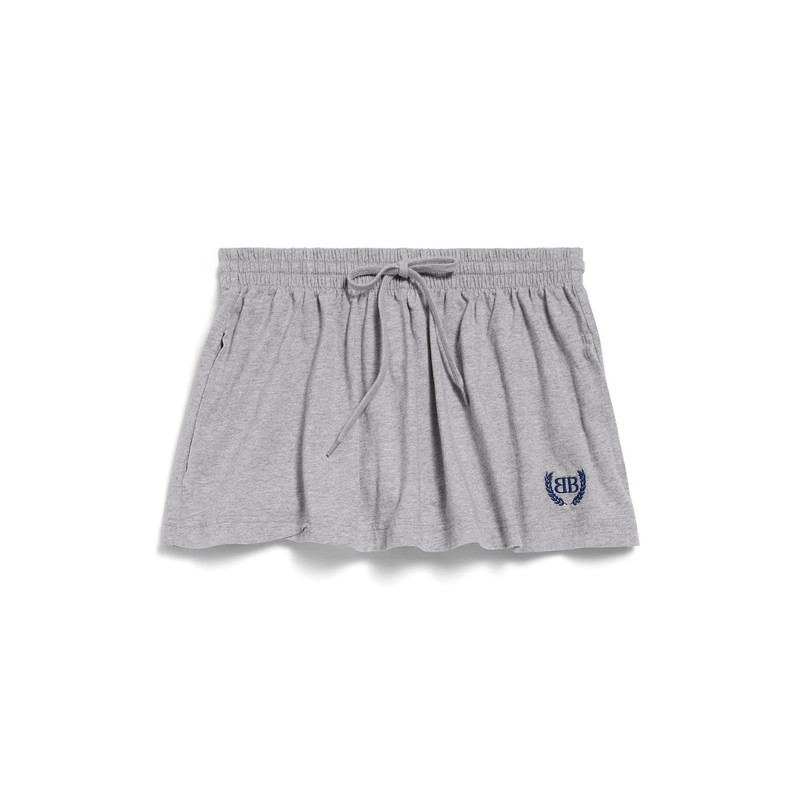 Women's Laurel Classic Football Shorts Mini Skirt in Heather Grey - 1