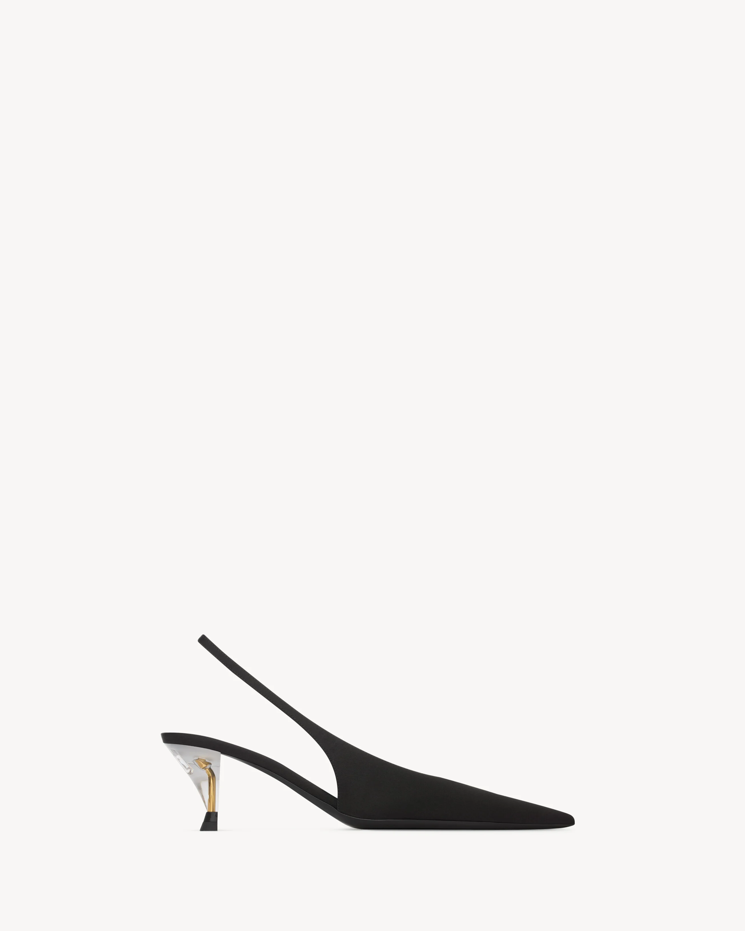 FANNY SLINGBACK PUMPS IN SATIN CREPE - 1