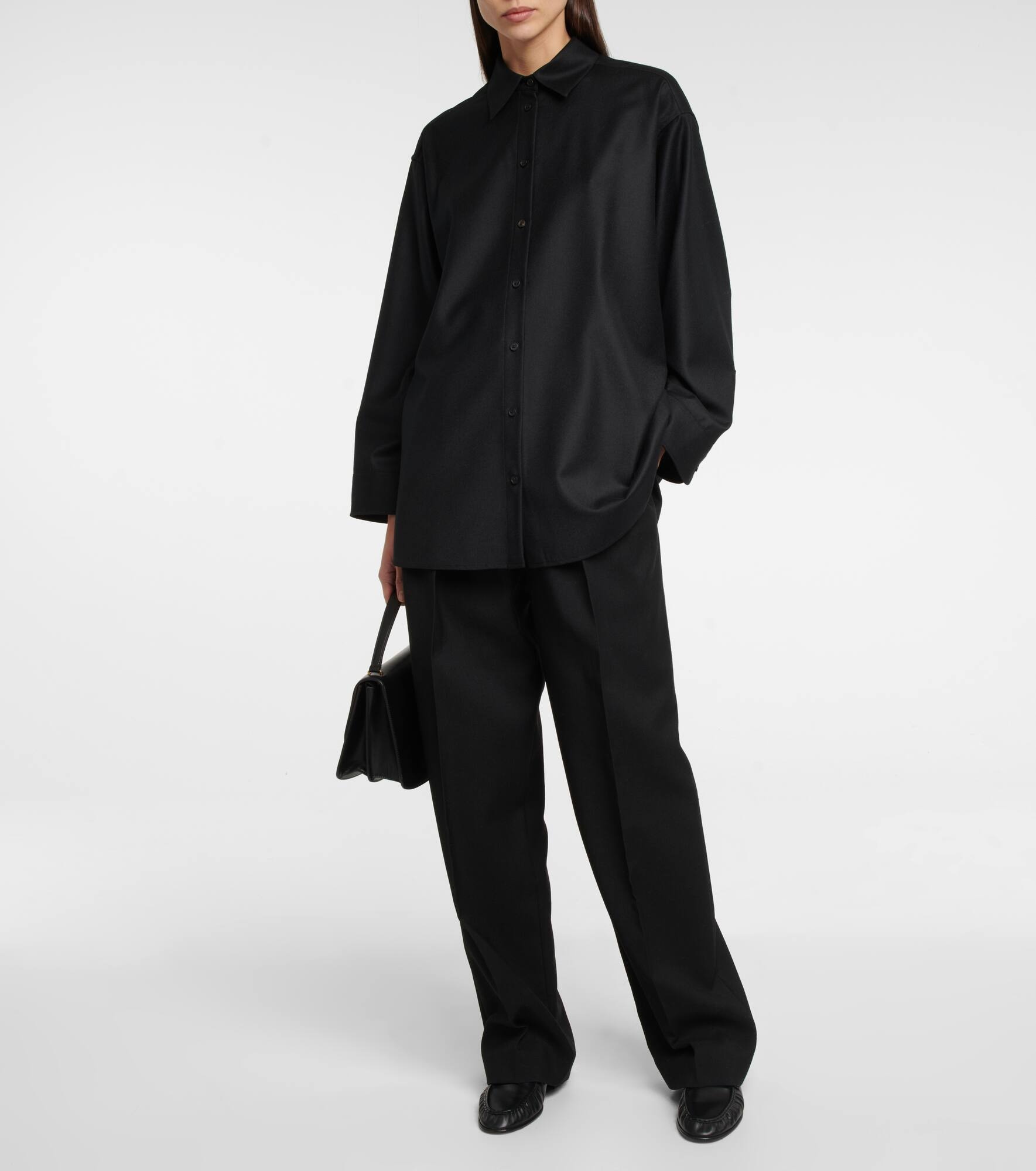 The Row Caroline Shirt in Virgin Wool | REVERSIBLE