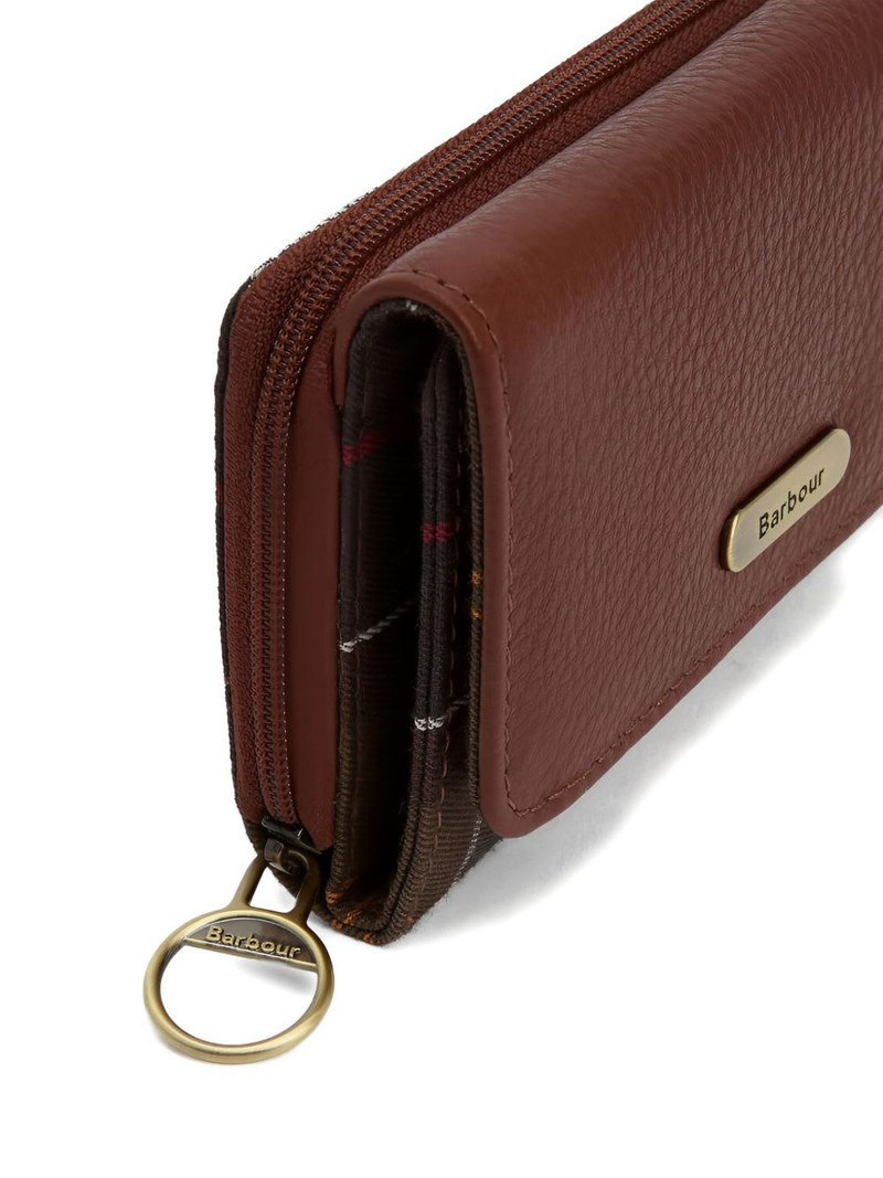 Rosa leather tartan zip wallet 5