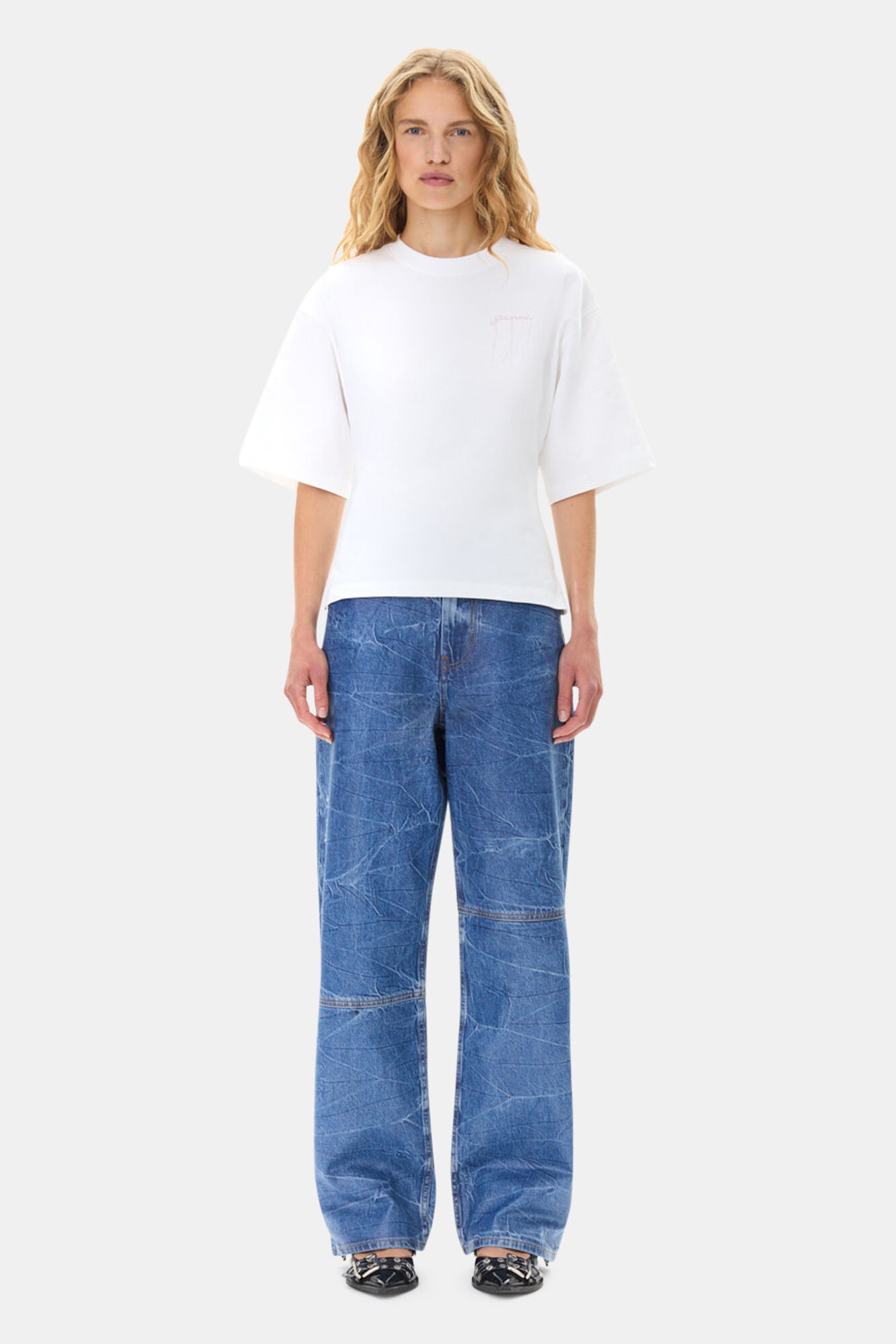 WHITE HEAVY COTTON T-SHIRT - 3