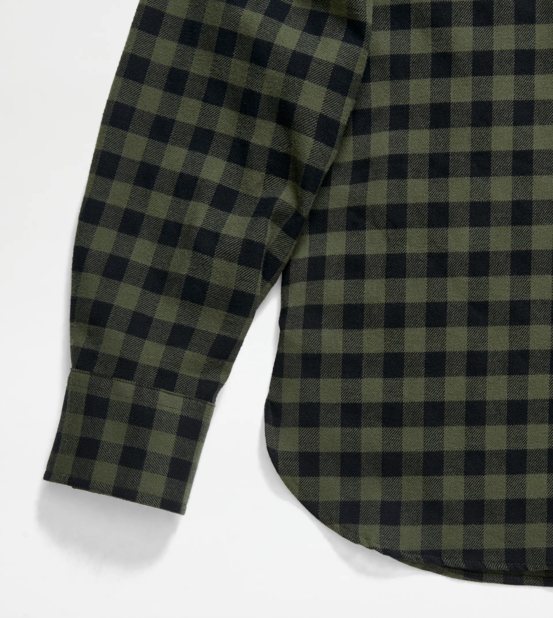 SHIRT IN VICHY FLANNEL - GREEN, BLACK - 6