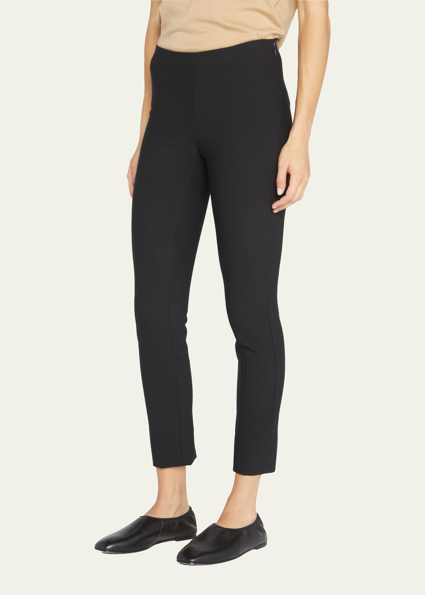 Stitch-Front Seam Leggings - 4