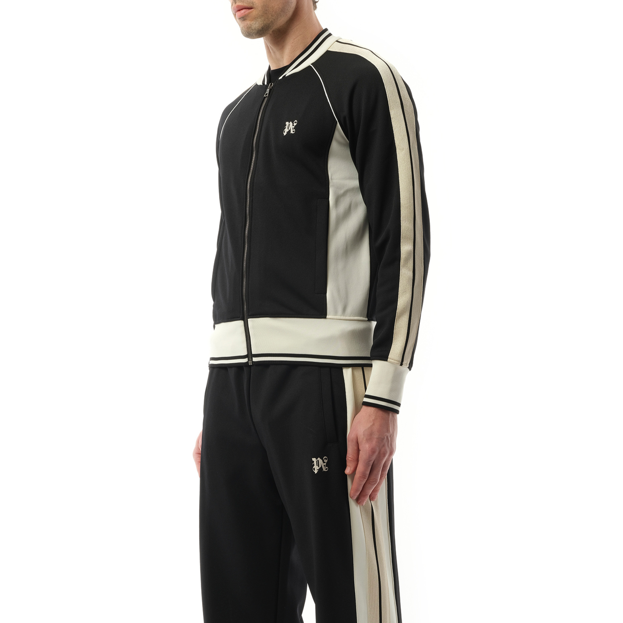 New Monogram Track Jacket in Black/Off White - 5