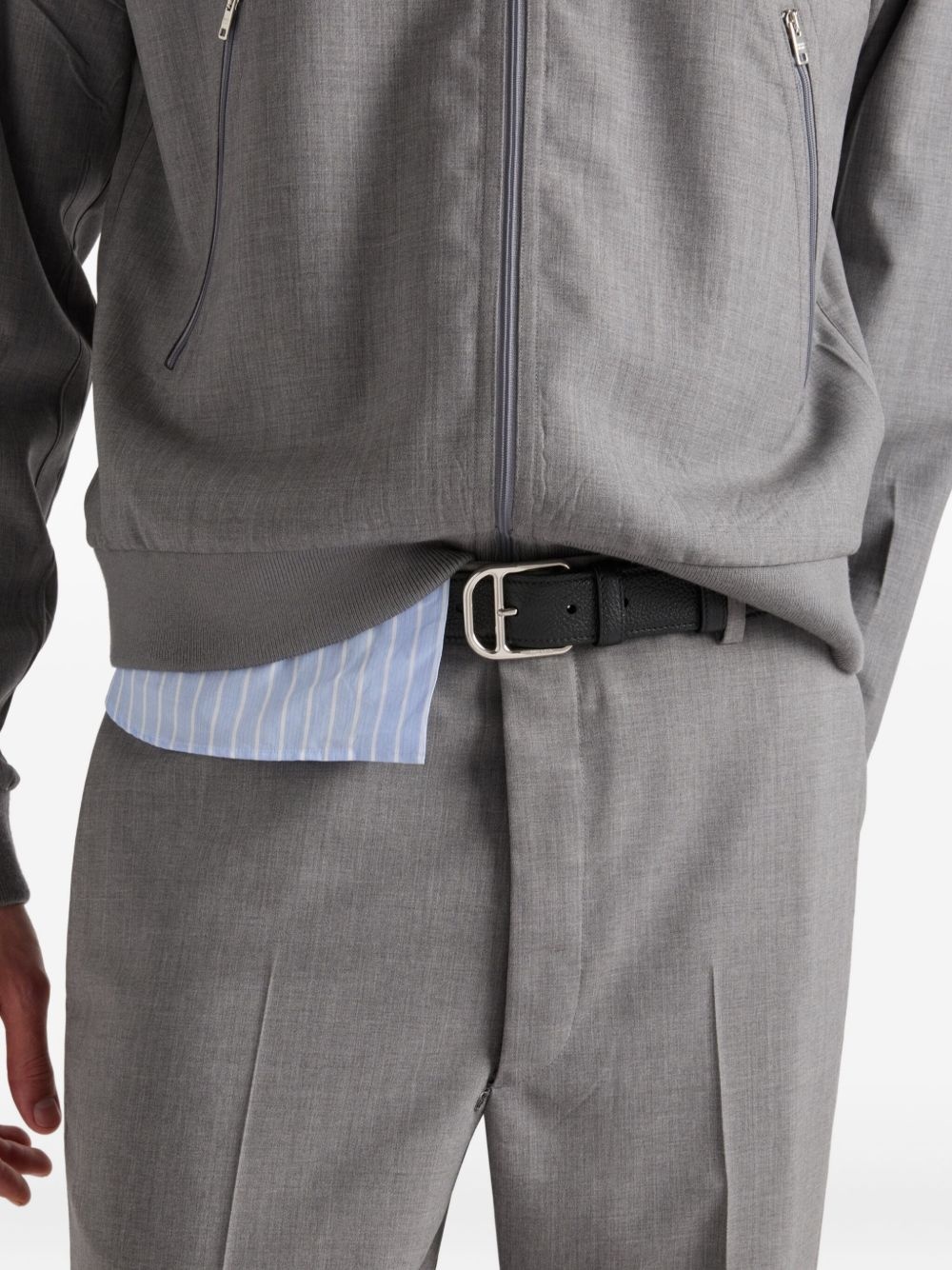 pebbled-leather belt - 3