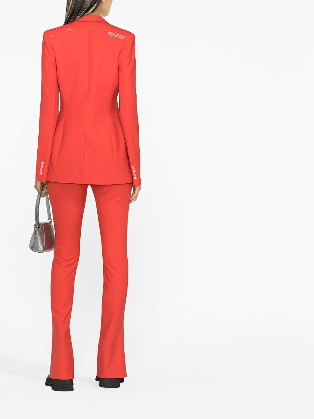 notch-lapel buttoned blazer - 4