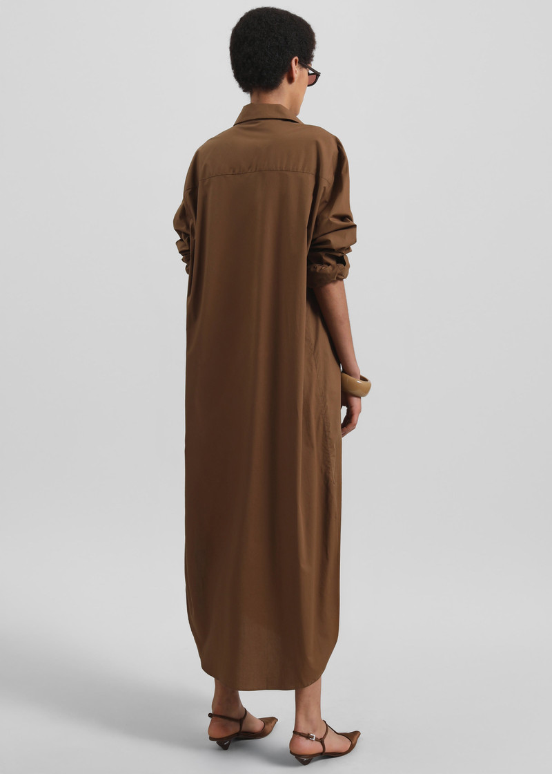 Helena Shirt Dress - Brown 6