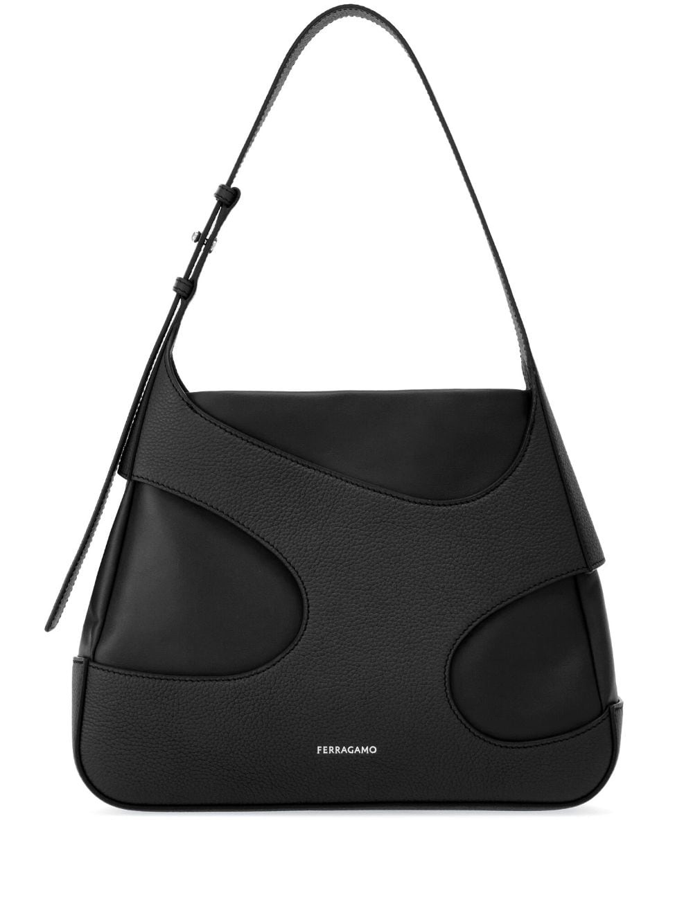 logo-print cut-out detailing shoulder bag - 1