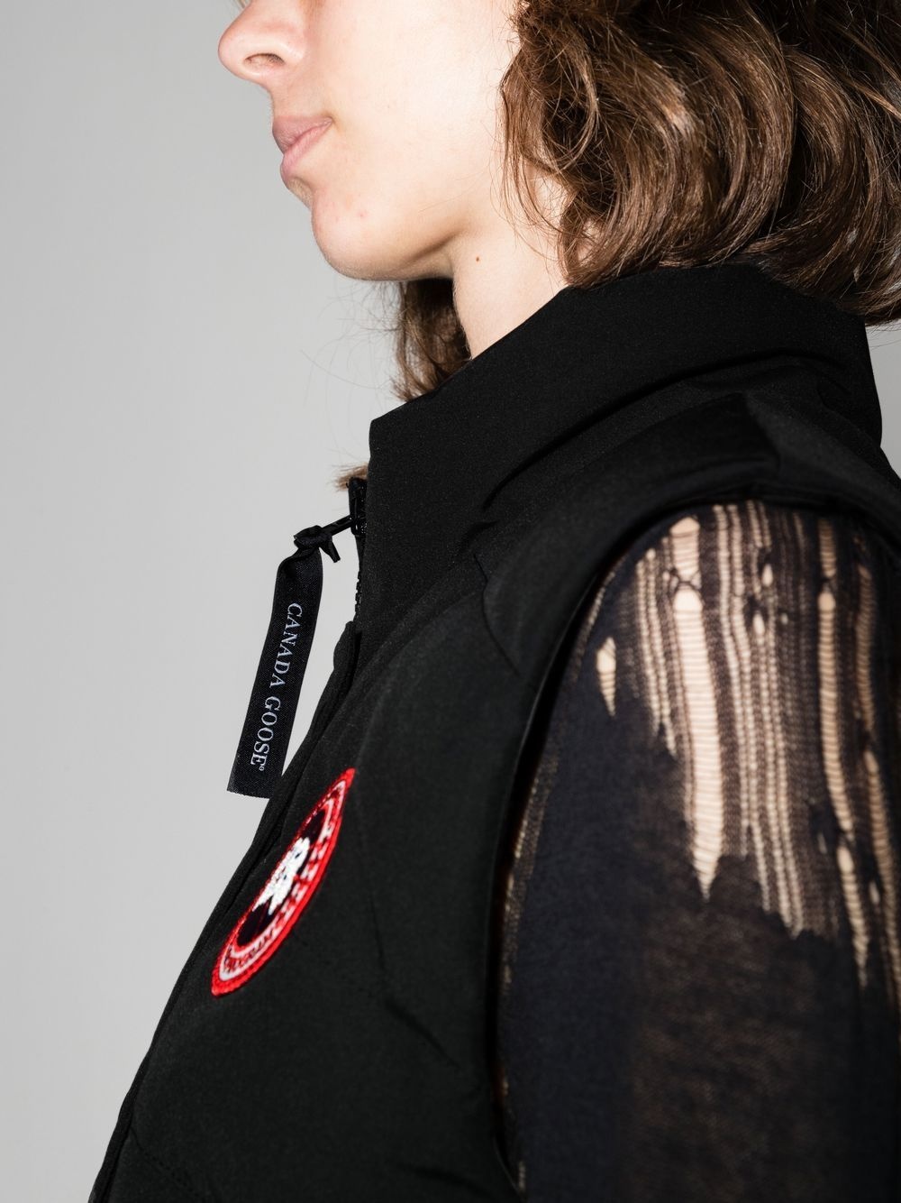 Freestyle logo-patch padded gilet - 3