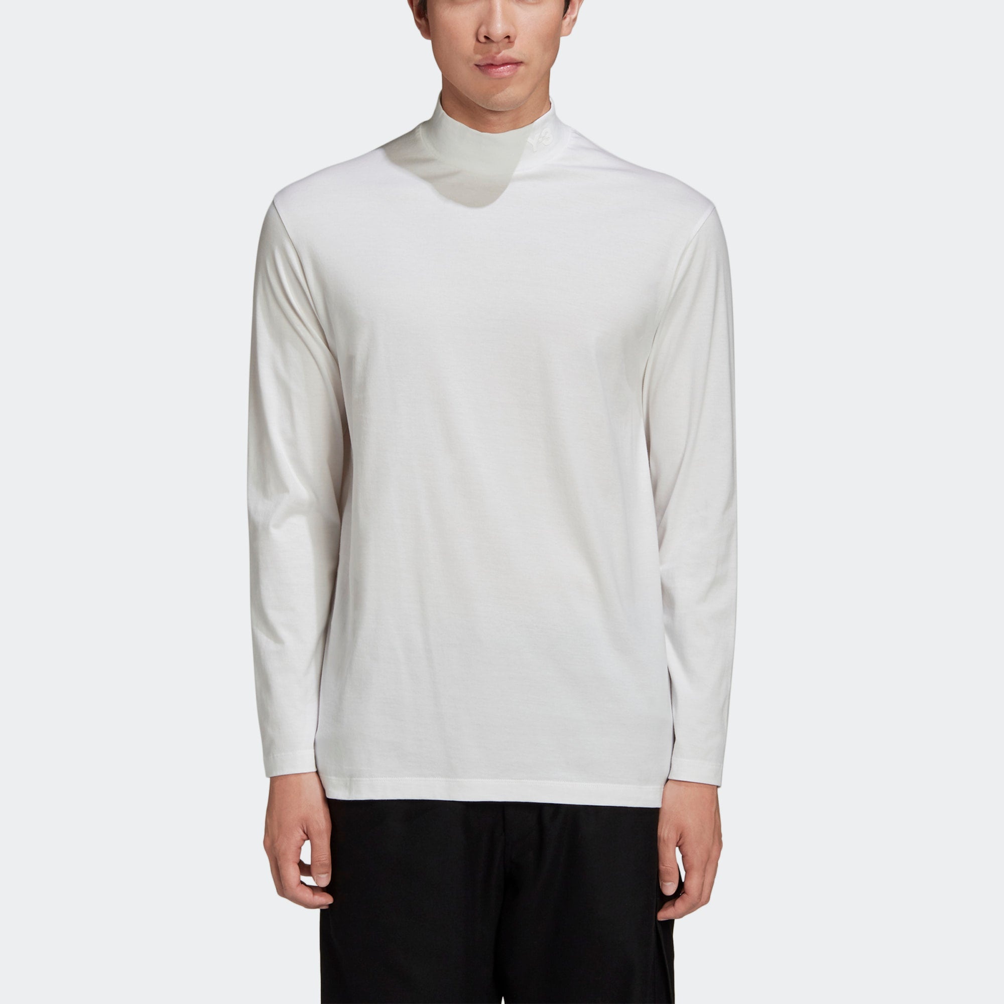 Men's Y-3 Solid Color Casual Long Sleeves White GK4496 - 3