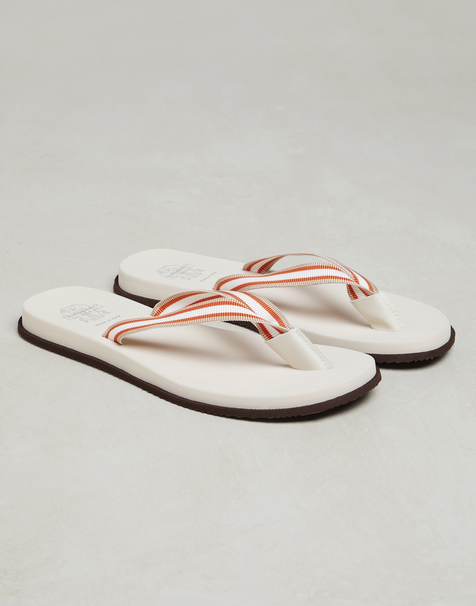 Flip-flops with striped grosgrain band - 2