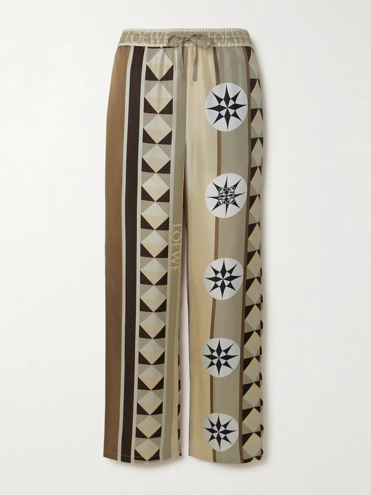 + Paula's Ibiza Printed Silk-twill Straight-leg Pants - 1