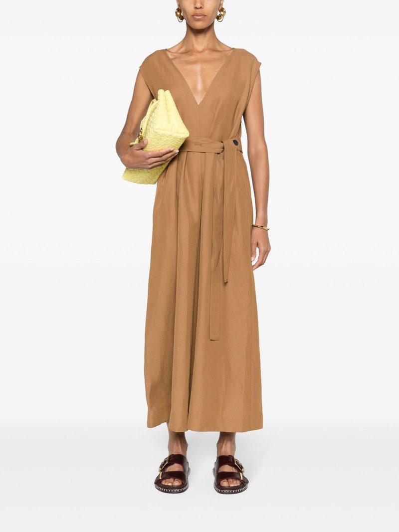 FABIANA FILIPPI belted V-neck midi dress outlook