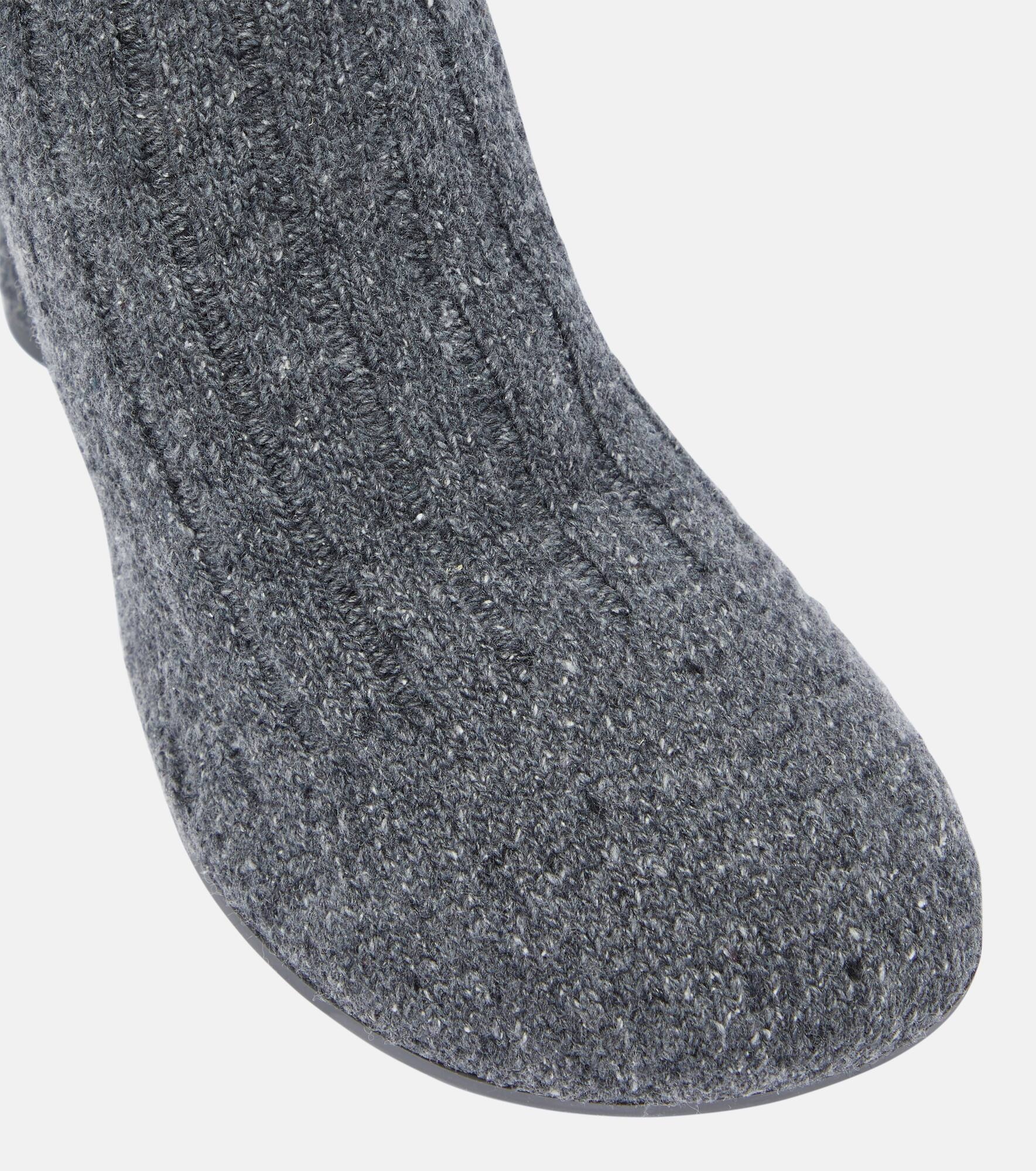 Wool-blend knee-high sock boots - 6