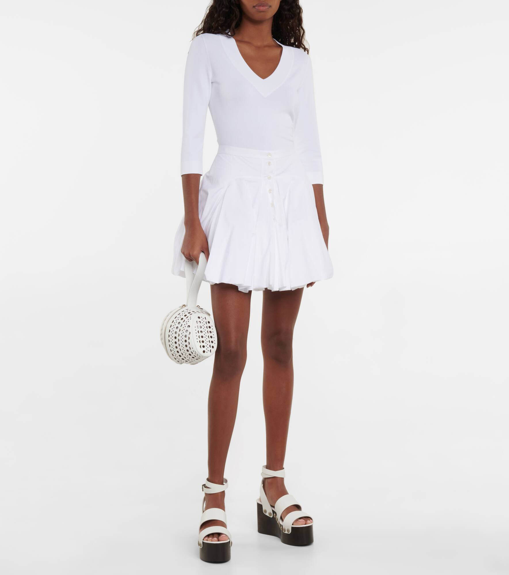 Leather wedge sandals - 2