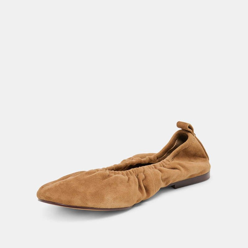 CONRAD BALLET FLATS LT BROWN SUEDE 4