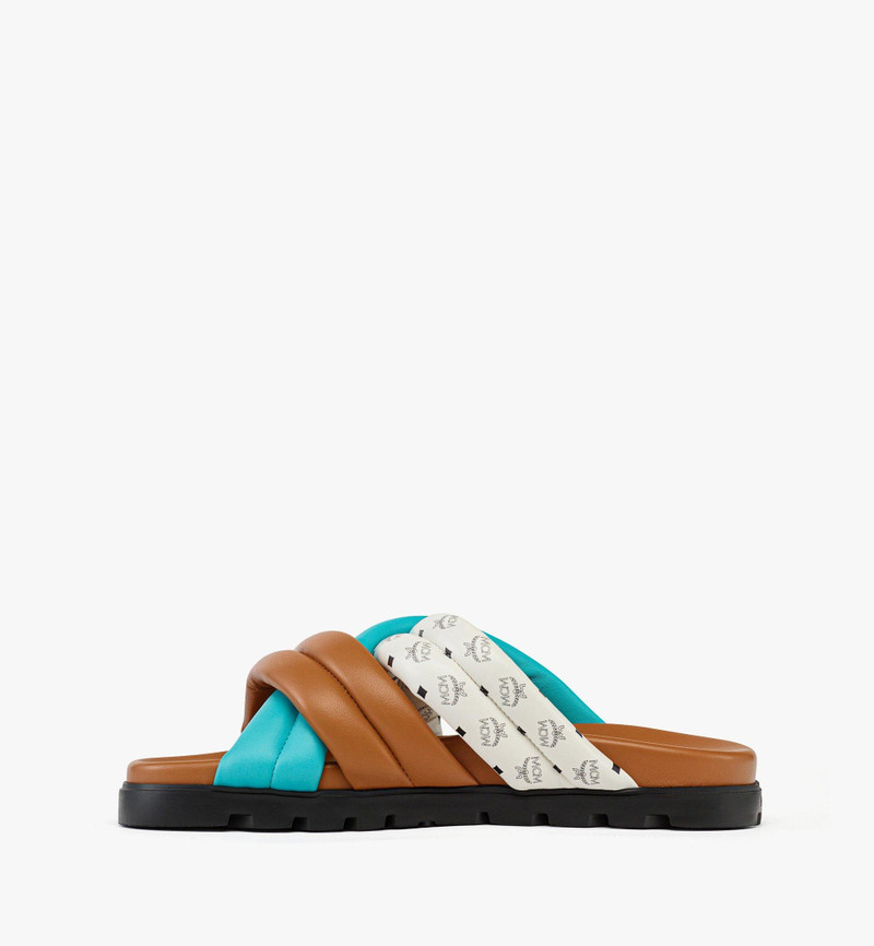 MCM Monogram Cross Sandals in Lamb Leather outlook