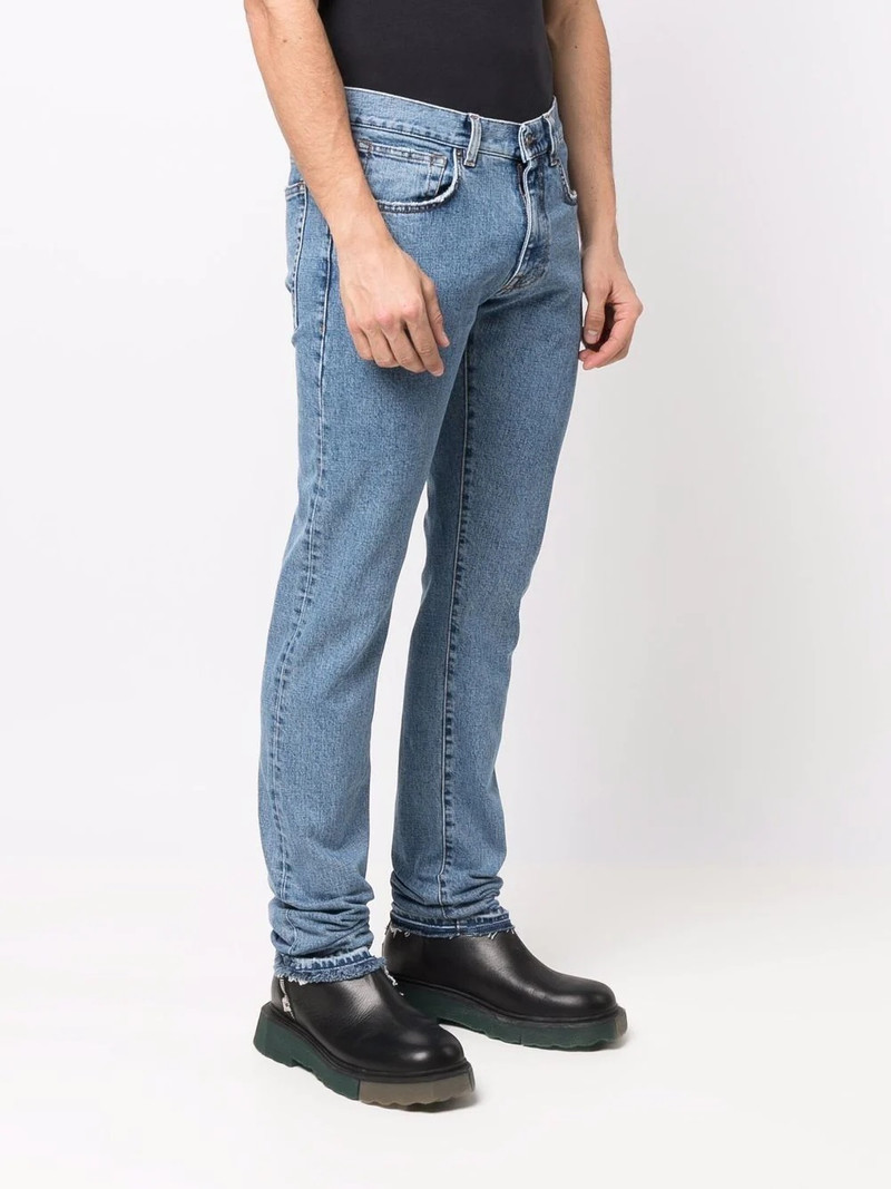 slim-cut denim jeans 3