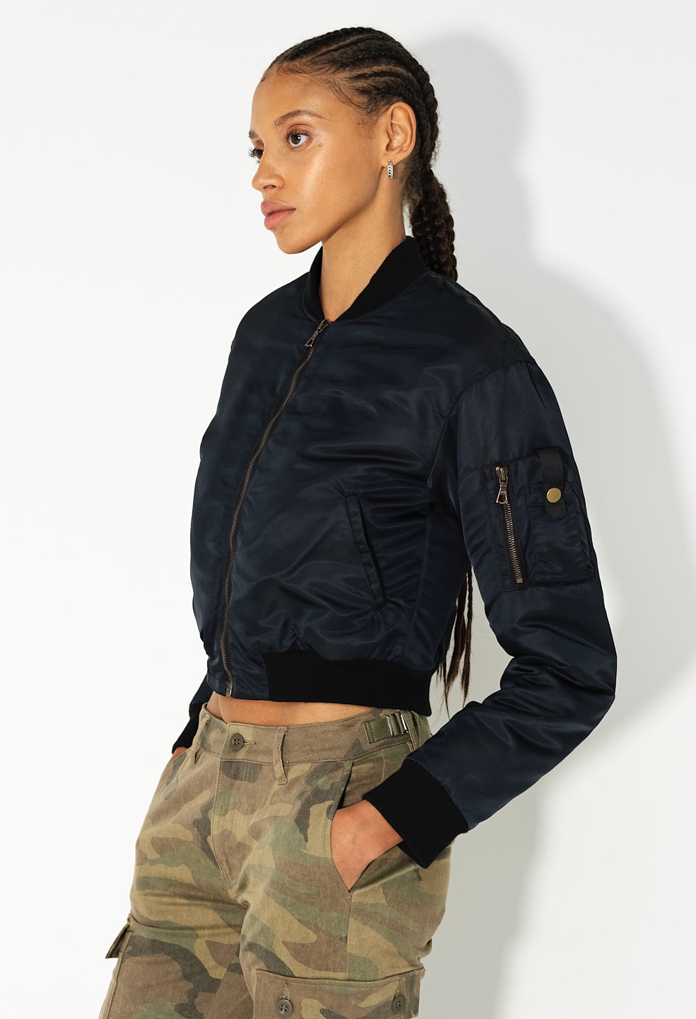 HUNTER CROPPED BOMBER - 5