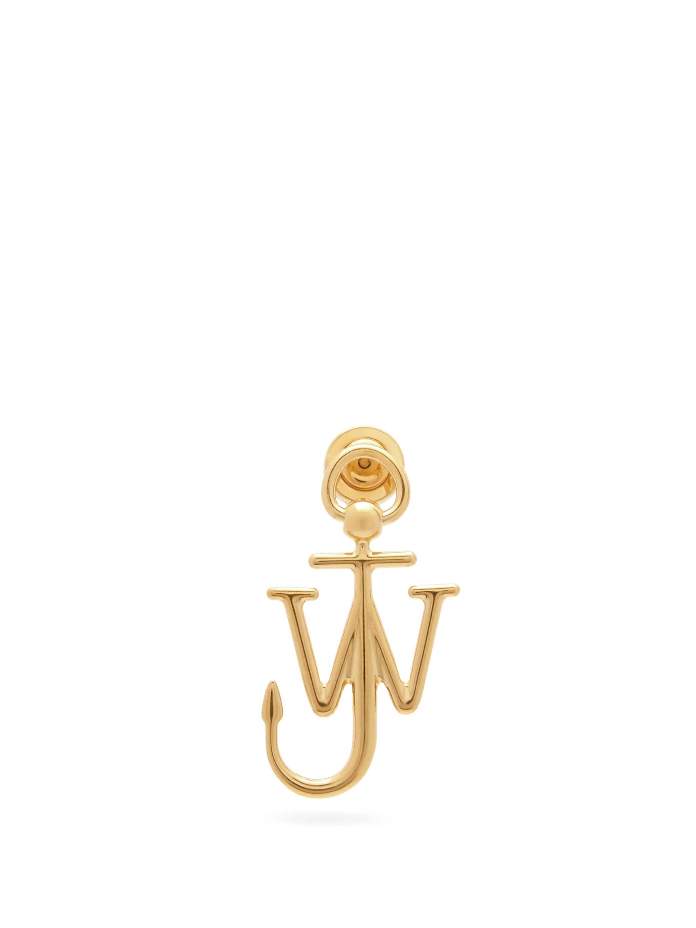 JW gold-plated single earring - 1