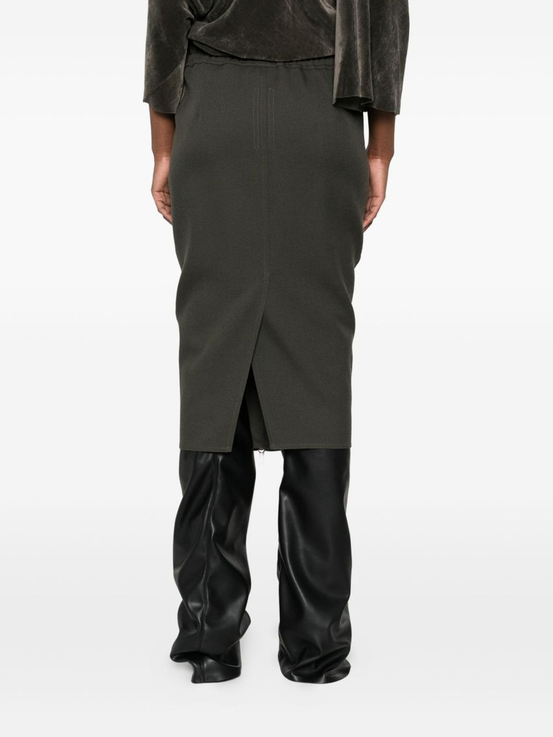 drawstring zip-front midi skirt 4