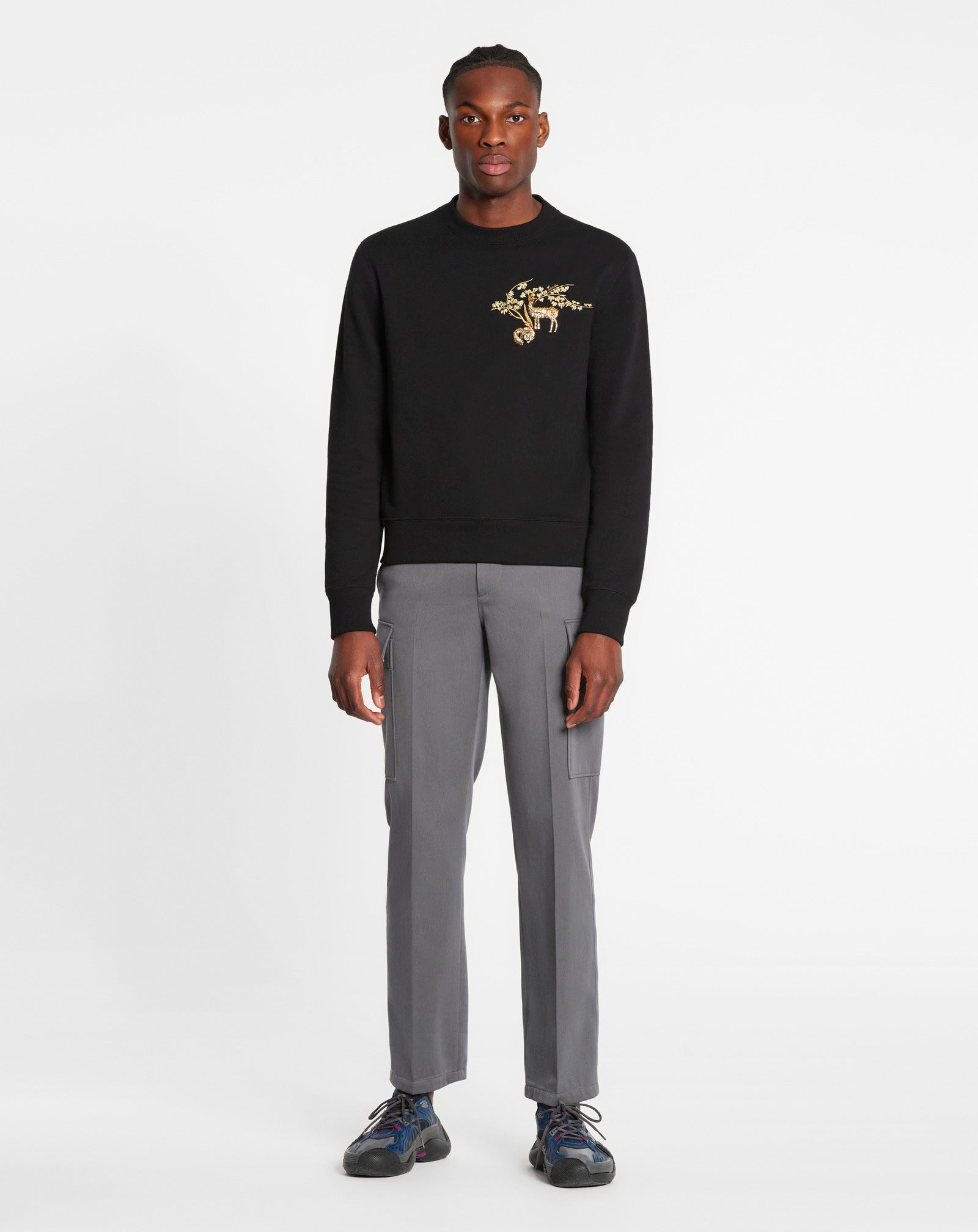 CARGO PANTS WITH EMBROIDERED LANVIN TRIANGLE LOGO - 2