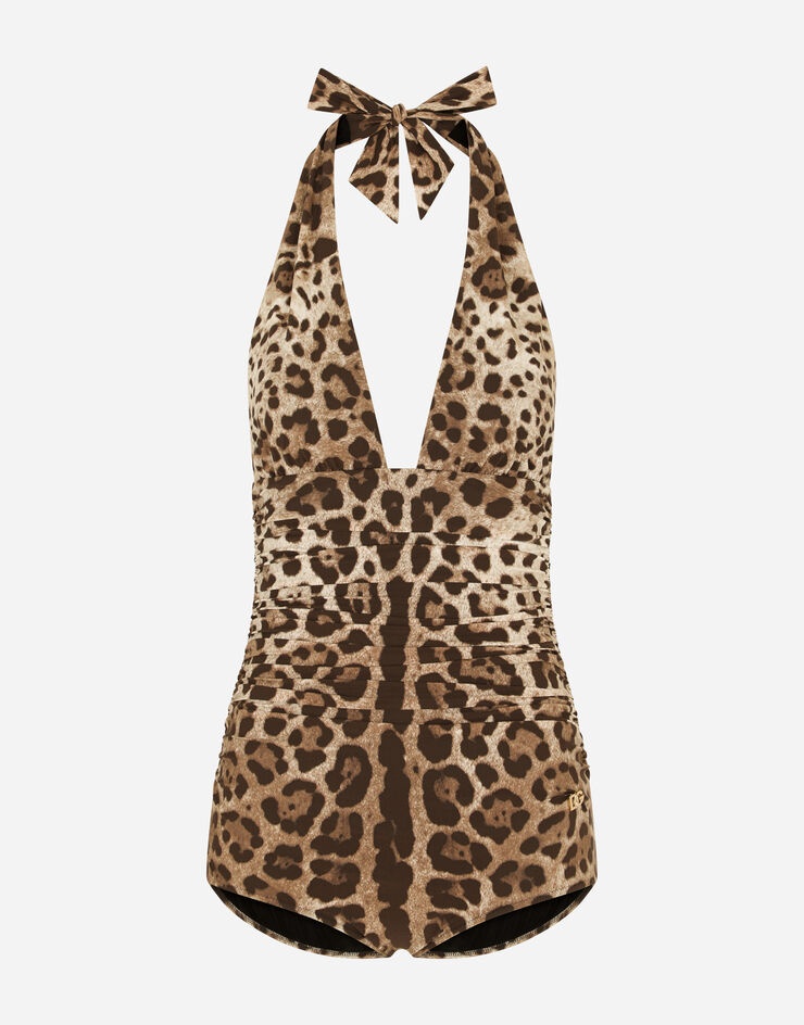 Leopard-print cashmere sweater - 1