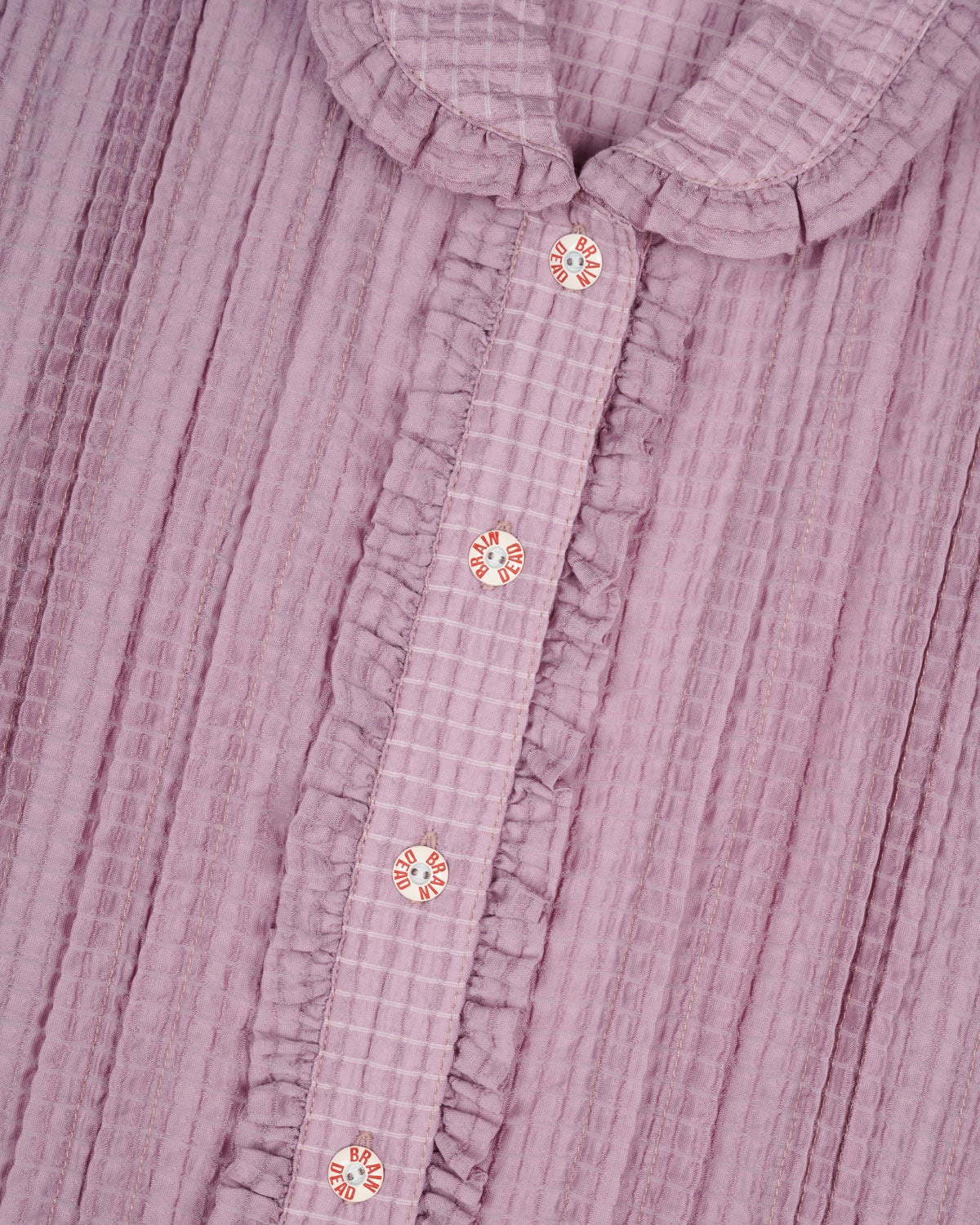 Mercado Seersucker Button Up Shirt - Lilac - 3