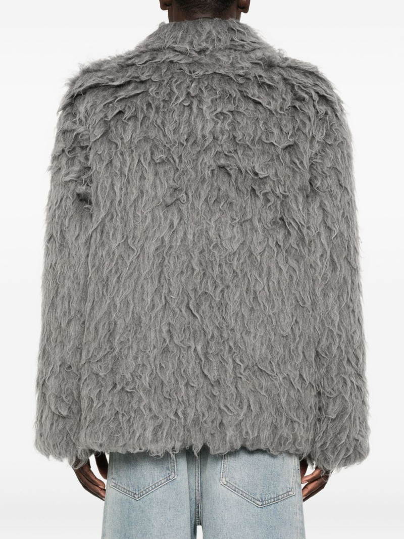 faux-fur button-fastening jacket 4