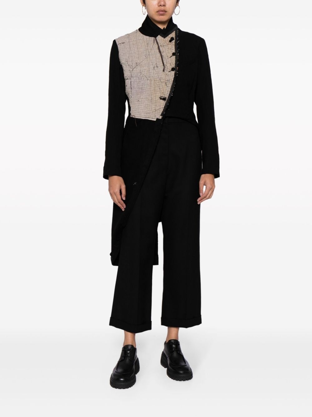 asymmetric wool jacket - 2