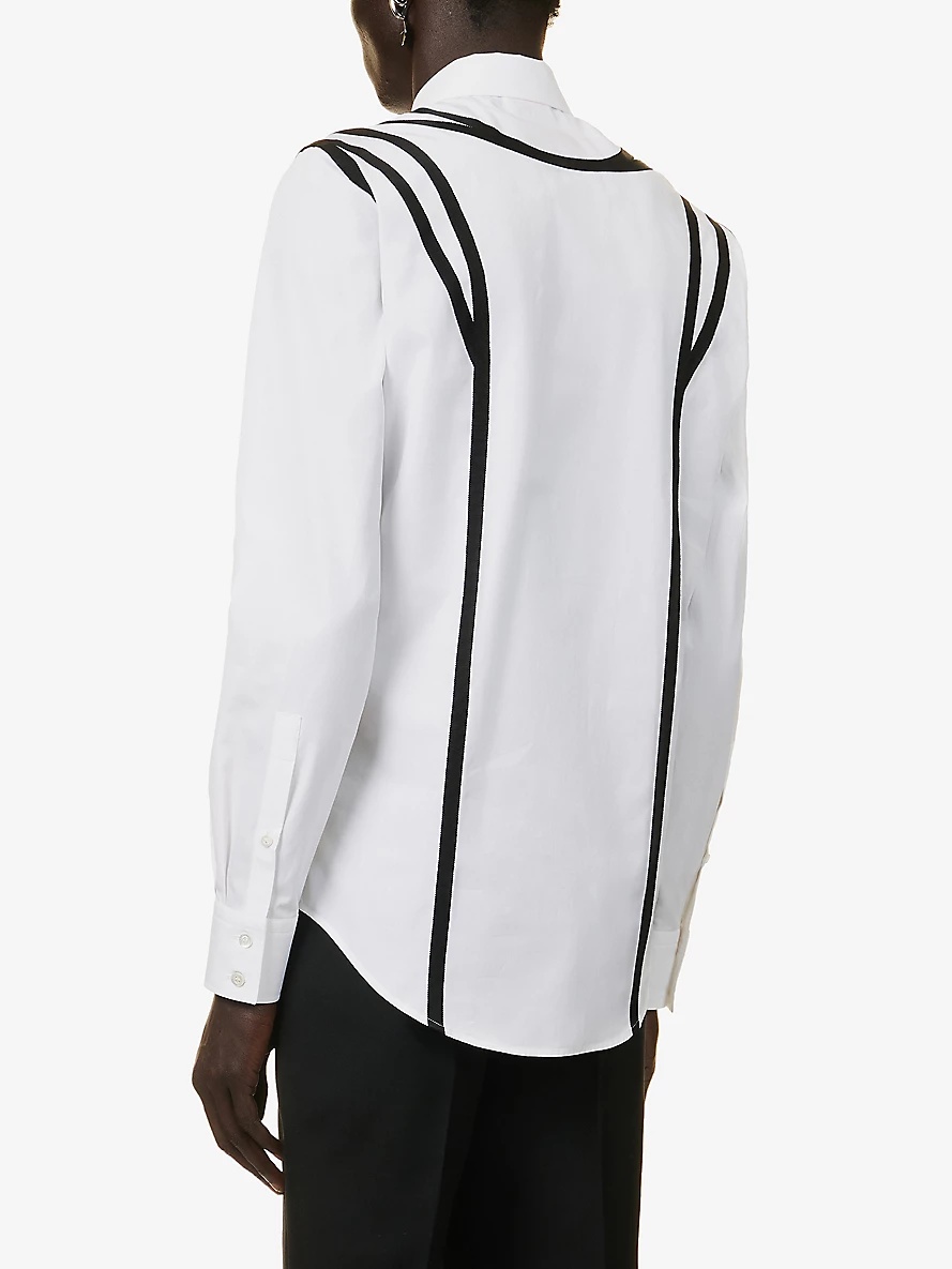 Harness graphic-print slim-fit cotton shirt - 4