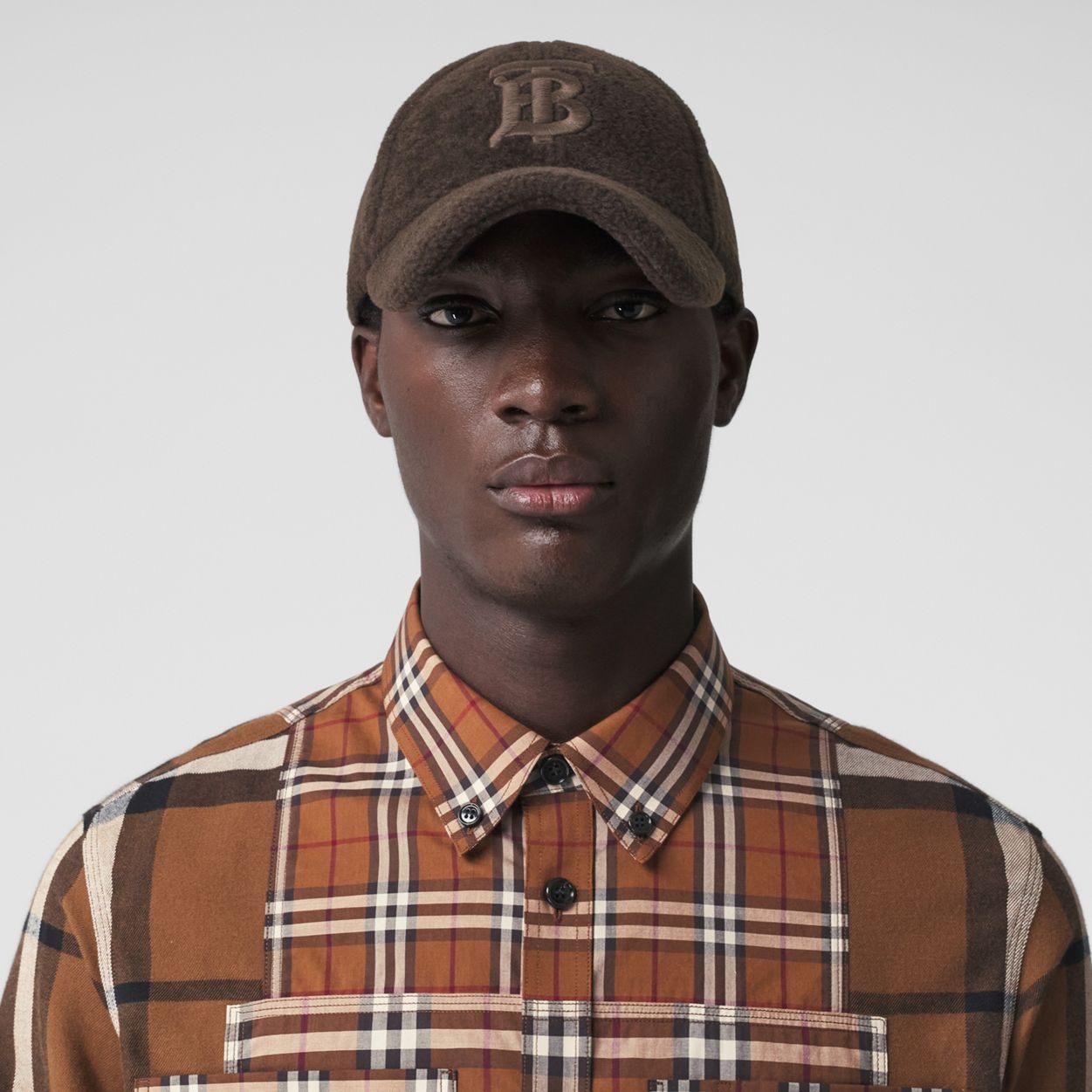 Contrast Panel Check Cotton Flannel Shirt - 3