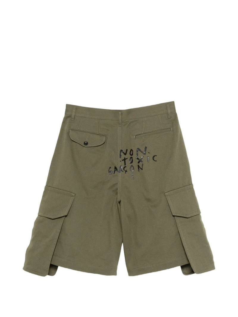 Comme Des Garçons printed-details cargo shorts outlook