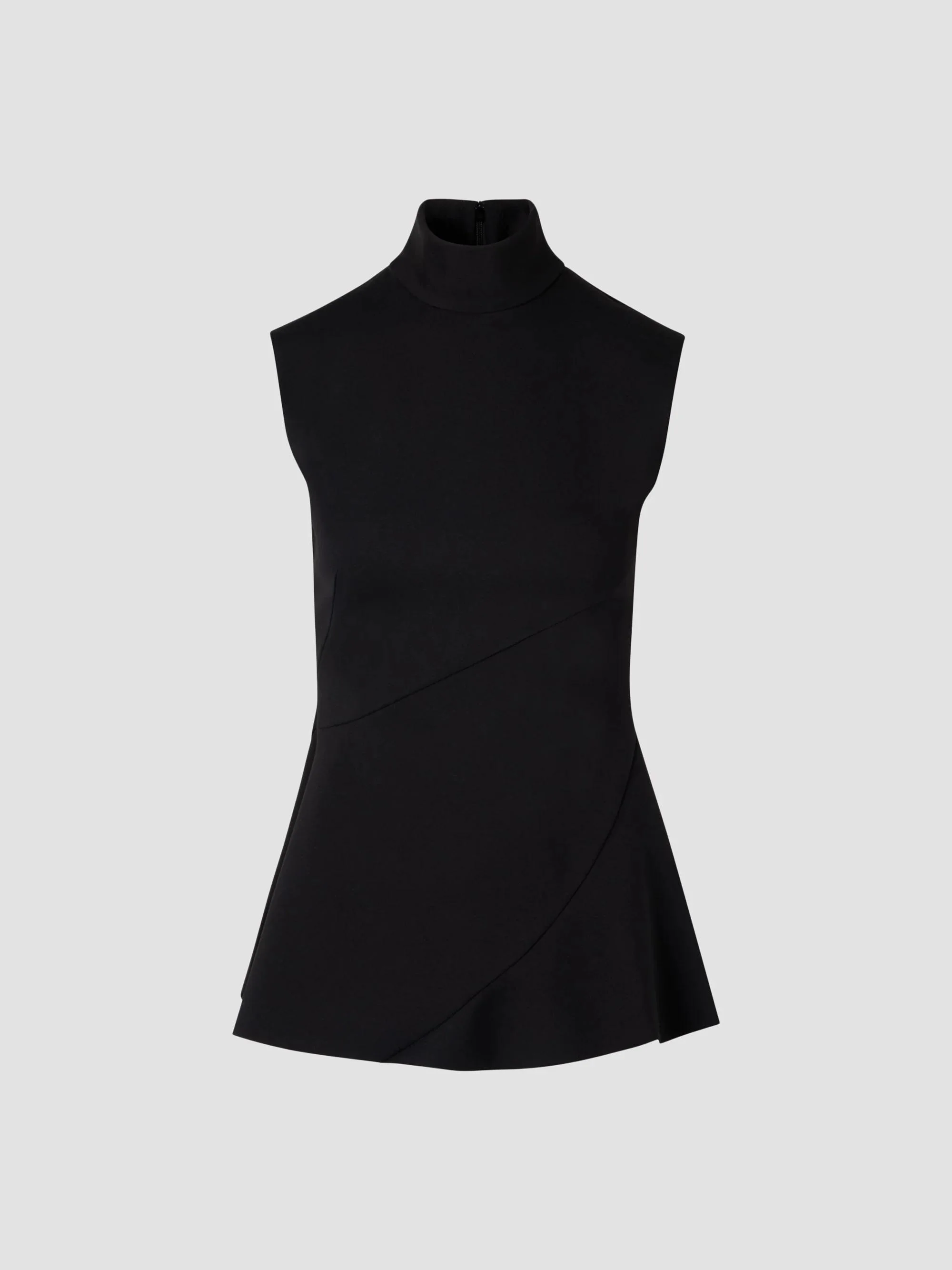Women's Signature Jersey Twisted-Seam Peplum Top - Black - 1
