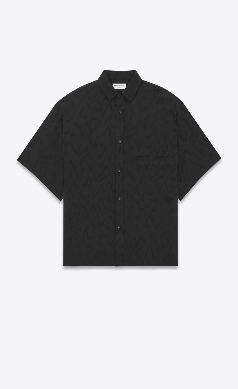 oversize shirt in matte and shiny silk 1