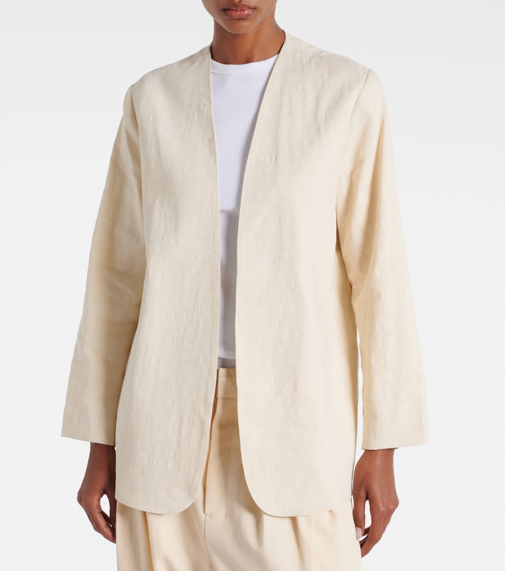 Belle linen-blend jacket - 5