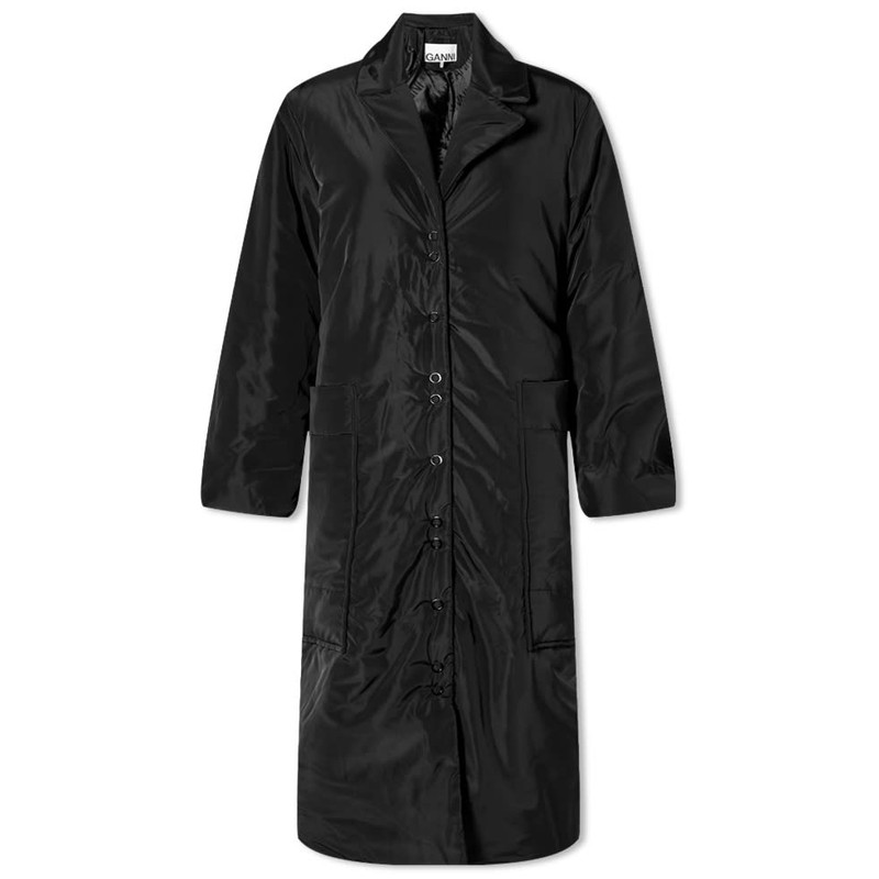 GANNI Light Padded Longline Coat 1